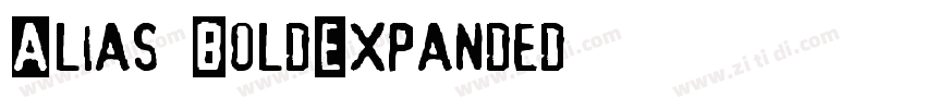 Alias BoldExpanded字体转换